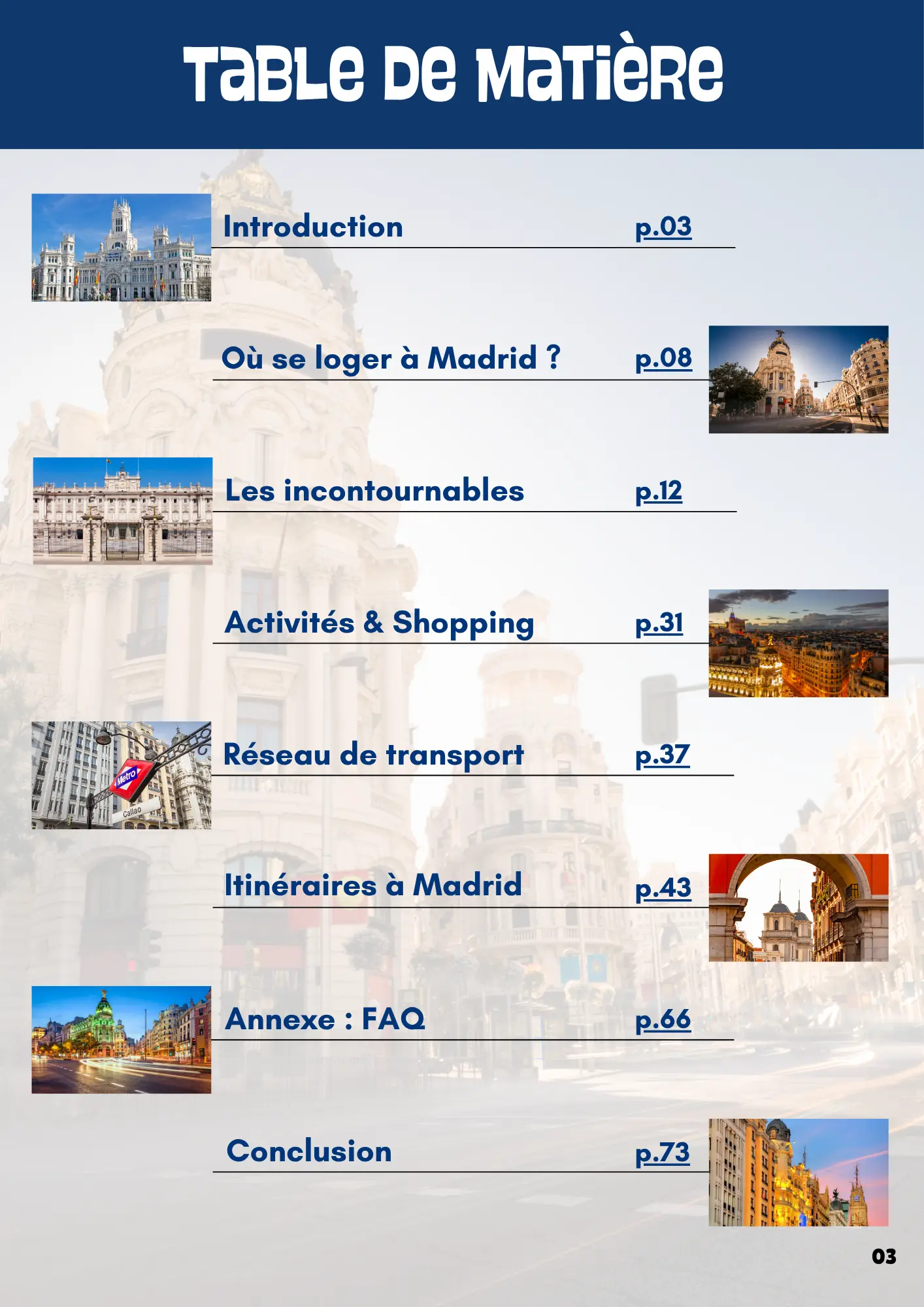 Guide Madrid sans perdre de temps sommaire madrid sans perdre de temps