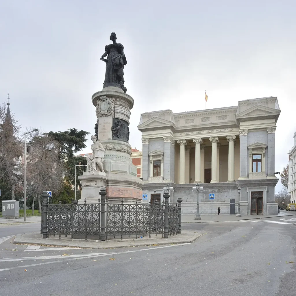 Monument à Marie-Christine de Bourbon sur le Paseo del Prado à Madrid.