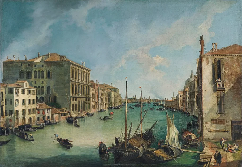 Vue de Venise (Grand Canal), tableau de Canaletto exposé au musée Thyssen-Bornemisza à Madrid.