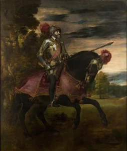 Portrait équestre de Charles Quint à Mühlberg du Titien au musée du Prado