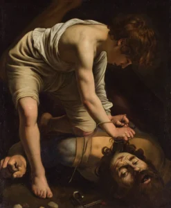 David vainqueur de Goliath du Caravage au musée du Prado