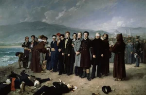 L’Exécution de Torrijos et ses compagnons sur la plage de Málaga d’Antonio Gisbert au musée du Prado