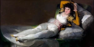 La Maja vêtue de Francisco de Goya au musée du Prado à Madrid
